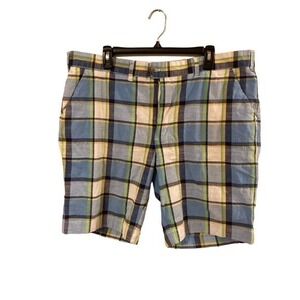 Men’s Loudmouth Golf Shorts Size‎ 40 Blue Plaid Cotton